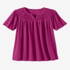 Smocked Split Neck Tunic image number null