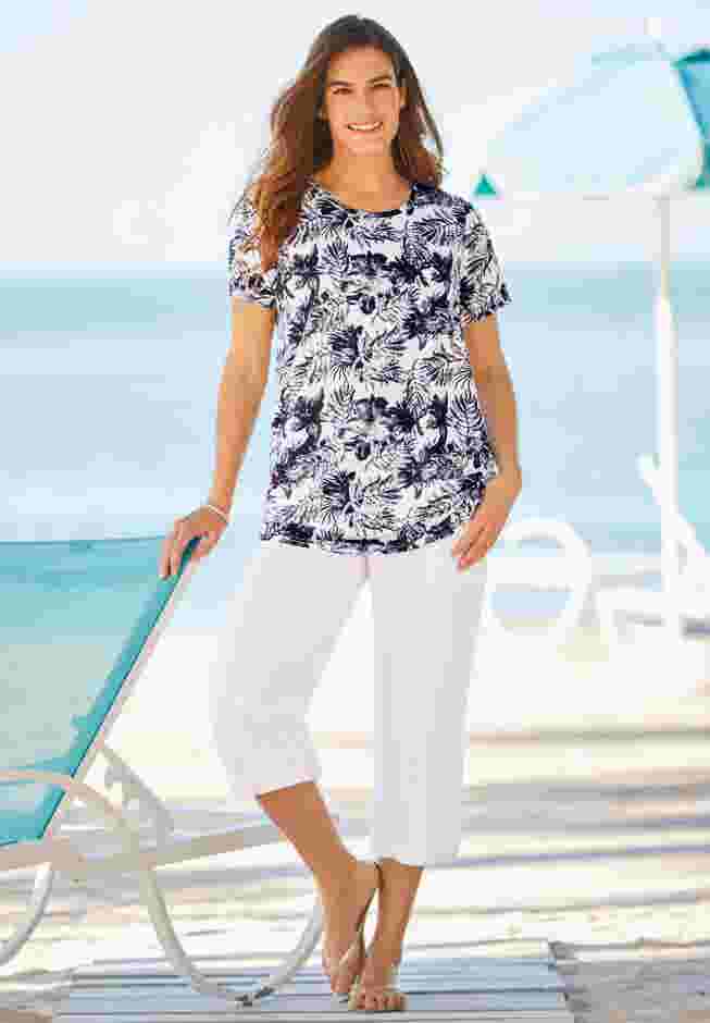 Short Sleeve Watercolor Tunic image number 3