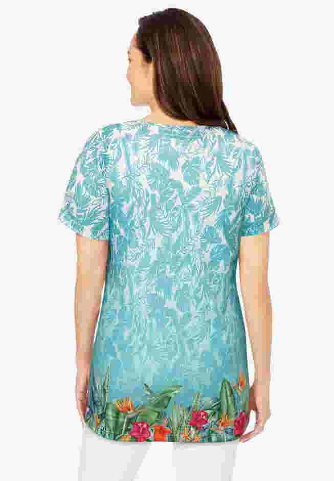 Short Sleeve Watercolor Tunic image number 1