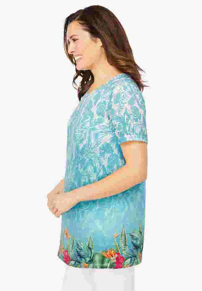 Short Sleeve Watercolor Tunic image number 2