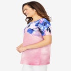 Short Sleeve Watercolor Tunic image number null