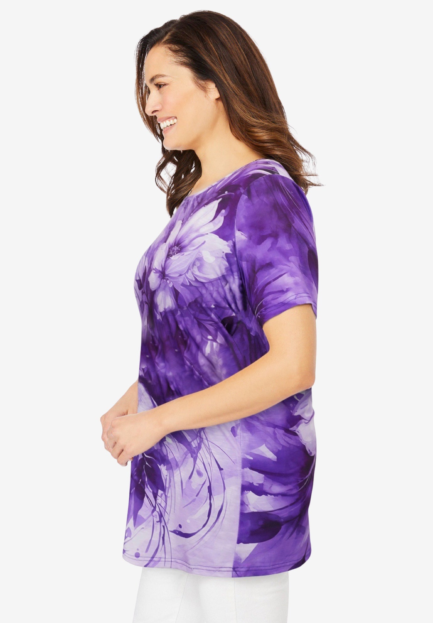 Short Sleeve Watercolor Tunic image number 2