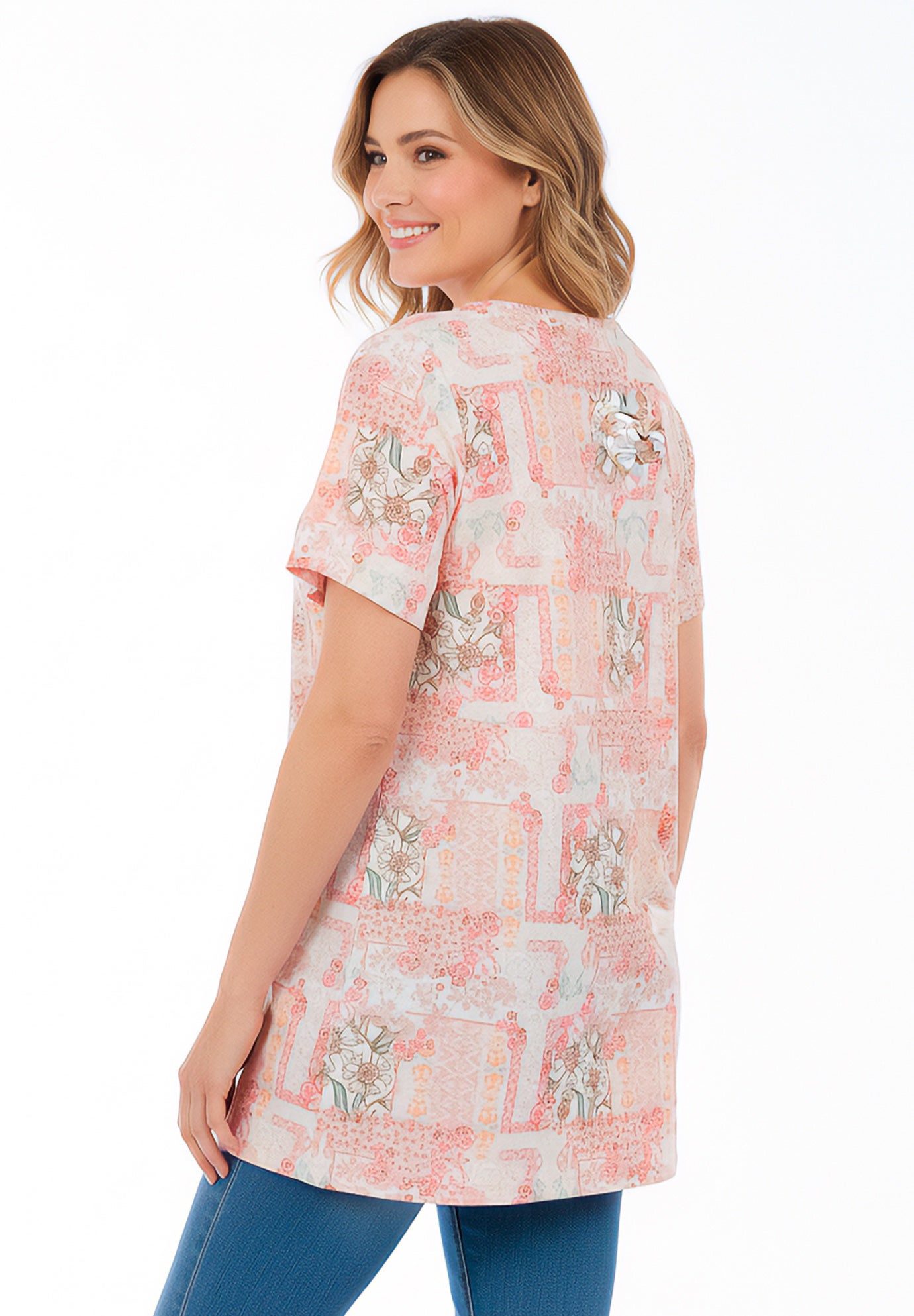 Short Sleeve Watercolor Tunic image number 2