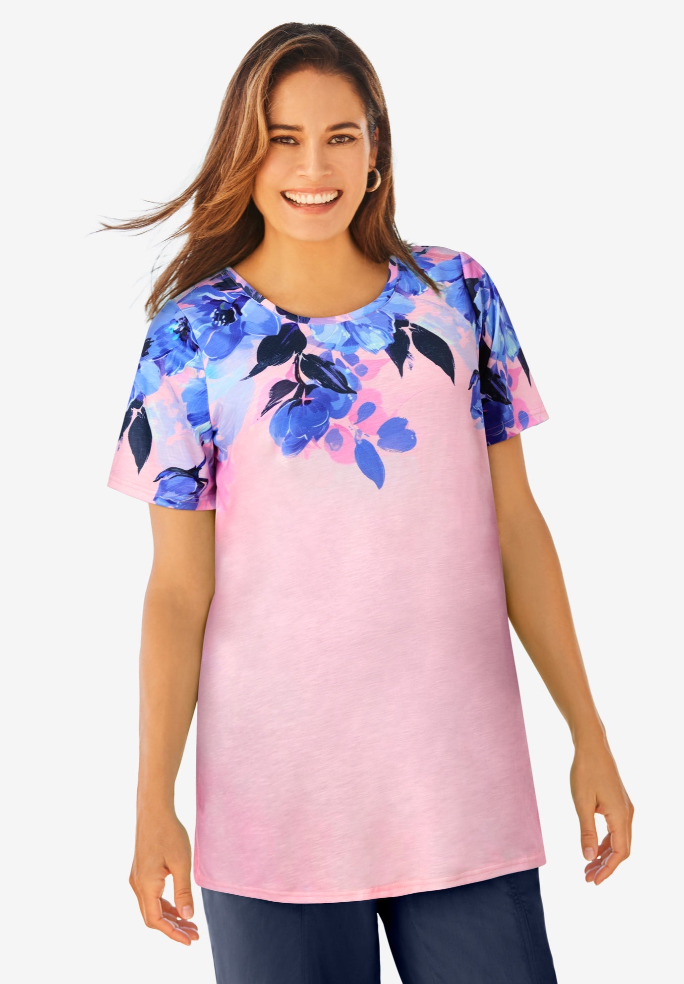 Short Sleeve Watercolor Tunic image number 0