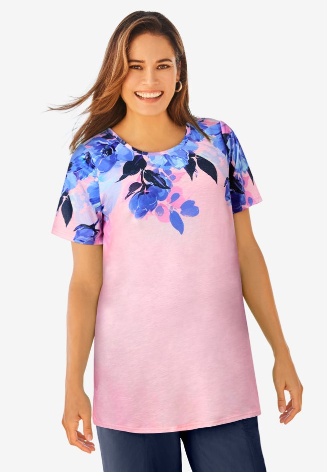 Short Sleeve Watercolor Tunic image number 0
