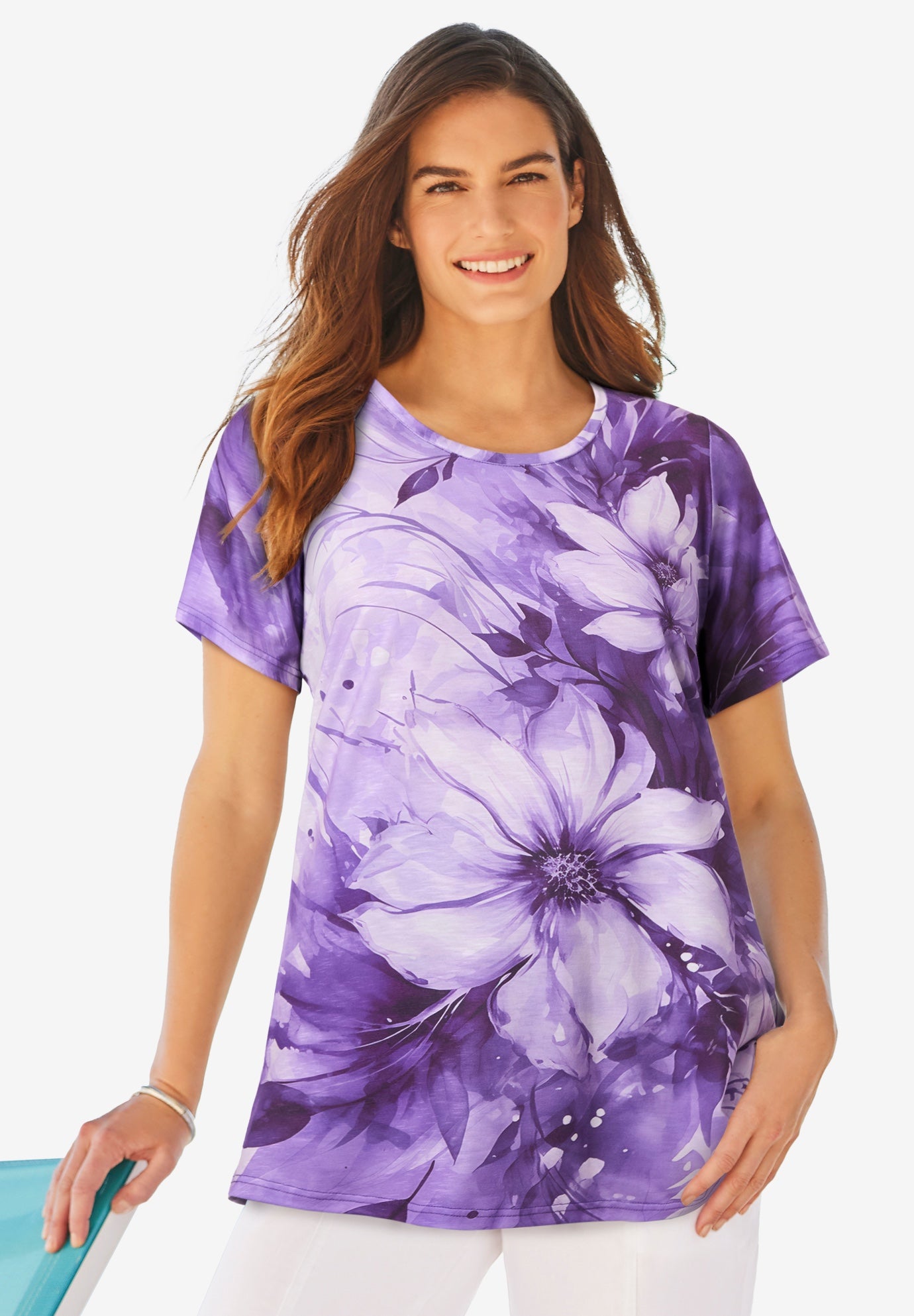 Short Sleeve Watercolor Tunic image number 0