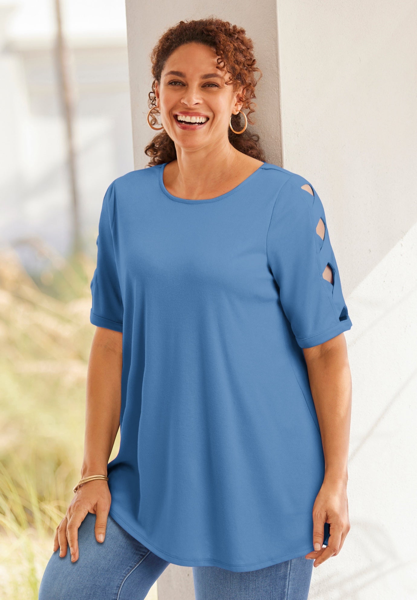 Cut-Out Sleeve Tunic image number 0