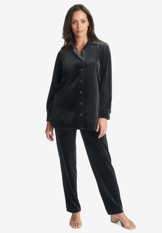 Velour Button 2-Piece Set image number 0