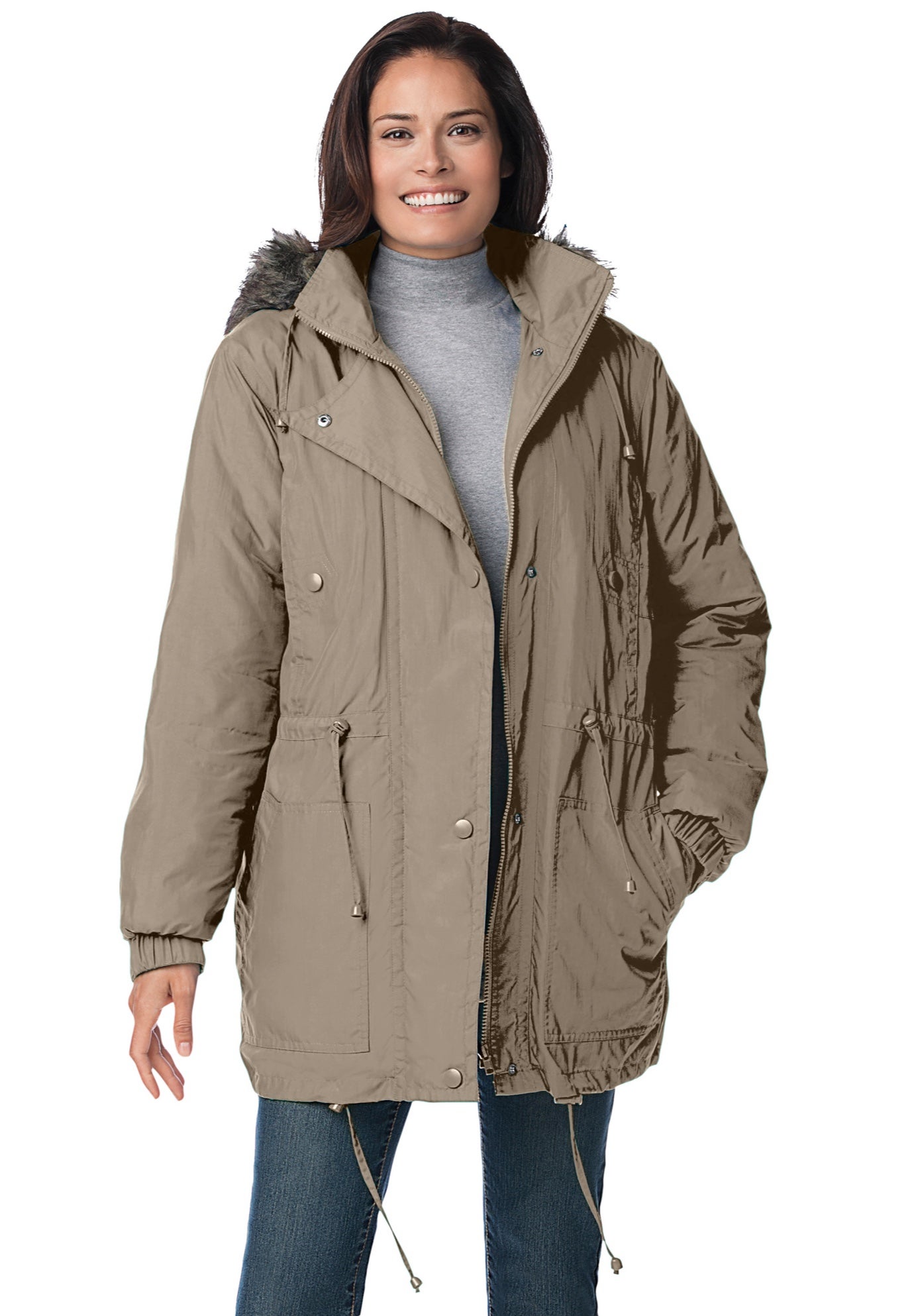 Quilt-Lined Taslon&reg; Anorak image number 0