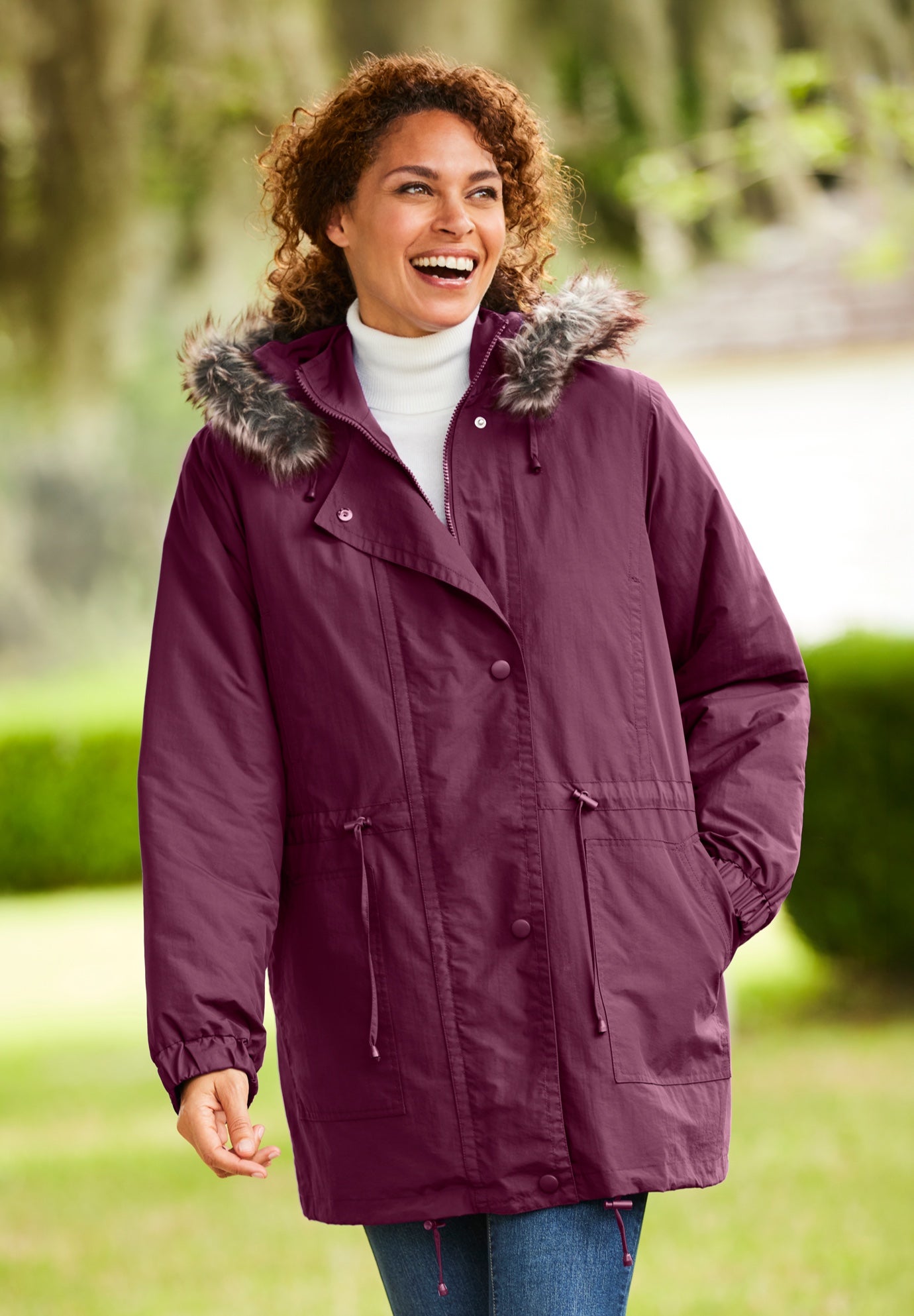 Quilt-Lined Taslon® Anorak image number 0