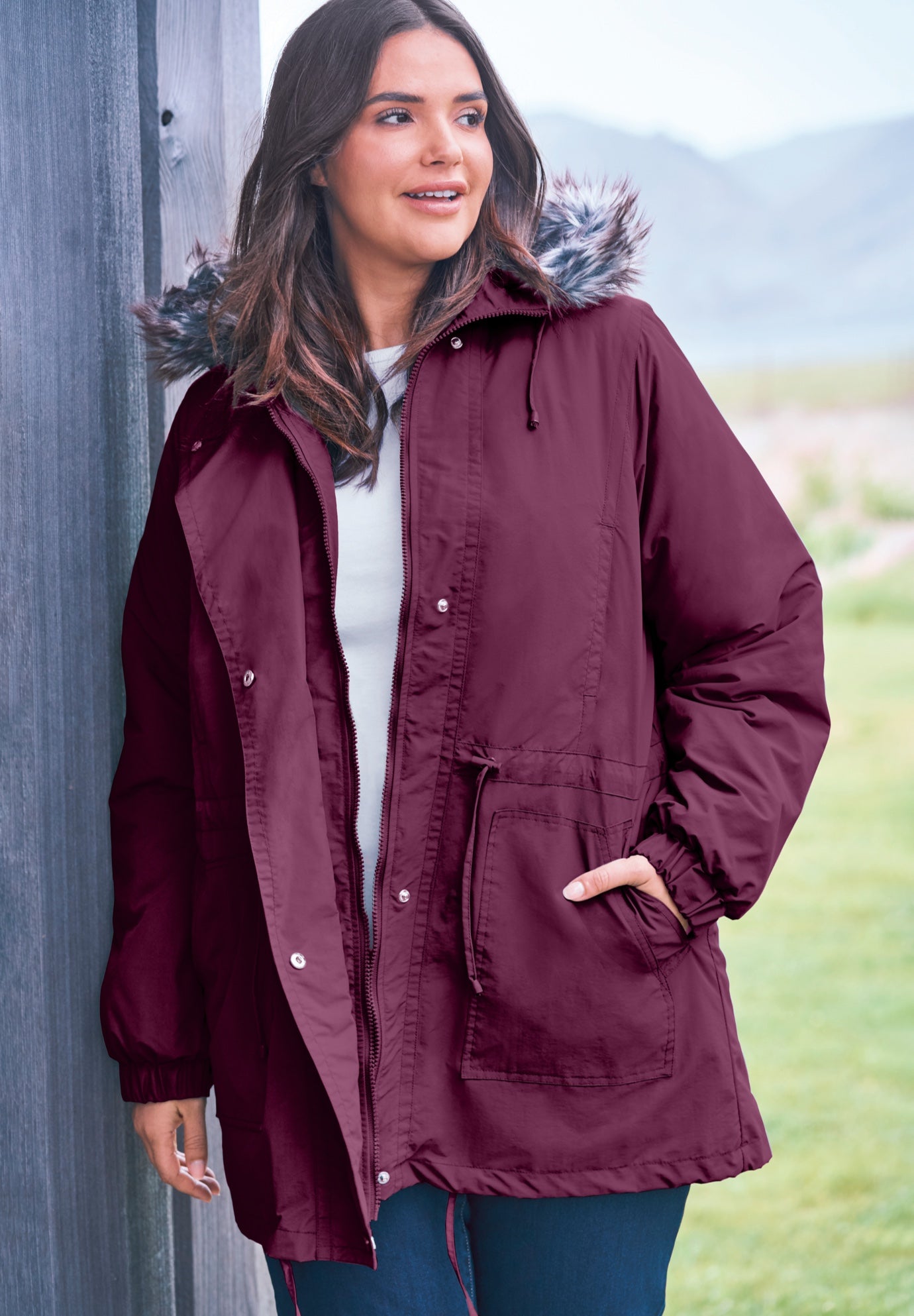 Quilt-Lined Taslon&reg; Anorak image number 7