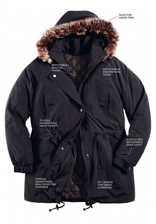 Quilt-Lined Taslon&reg; Anorak image number 1