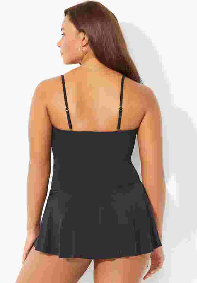 Ruched Skirted Bandeau Swimdress image number 9