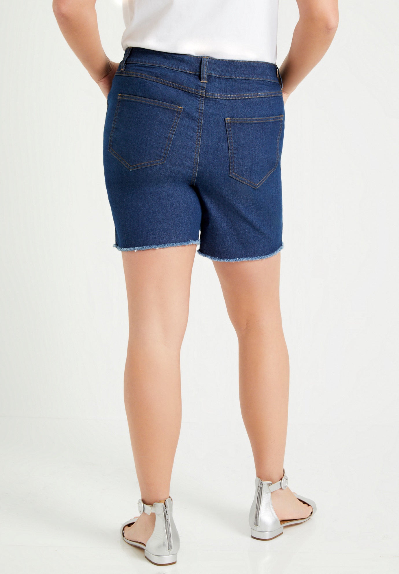 Raw Hem June Fit Denim Shorts image number 1