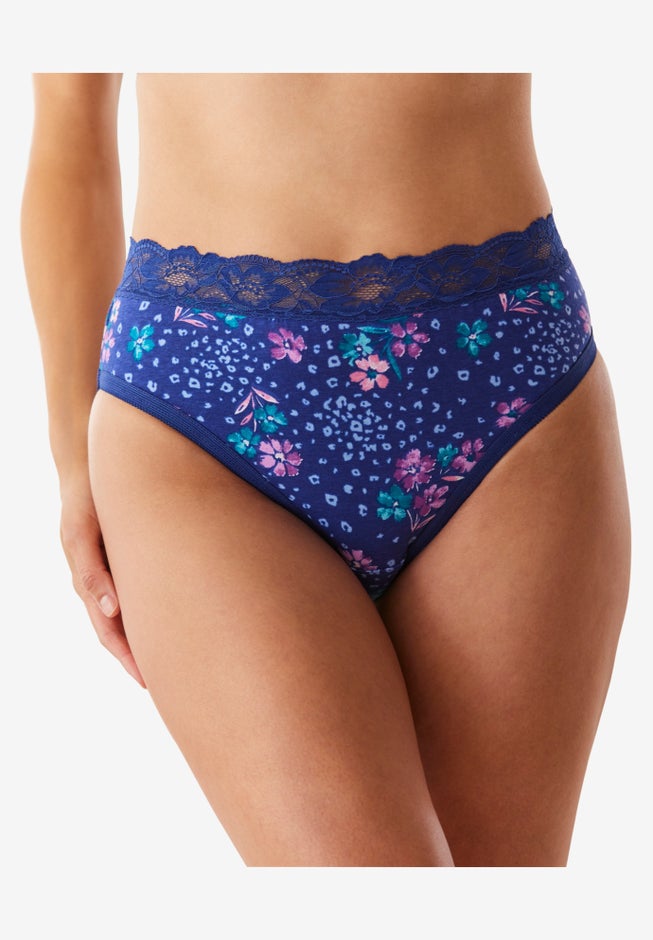 Lace Waist Hi-Cut Brief 3-Pack image number 2