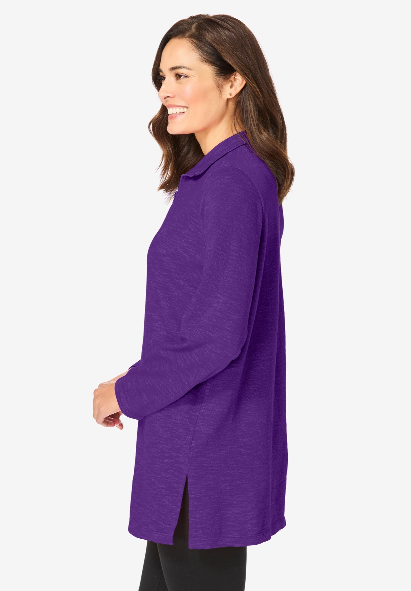 French Terry Quarter-Zip Sweatshirt image number 2