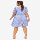 Ruffled V-Neck Empire Dress image number null