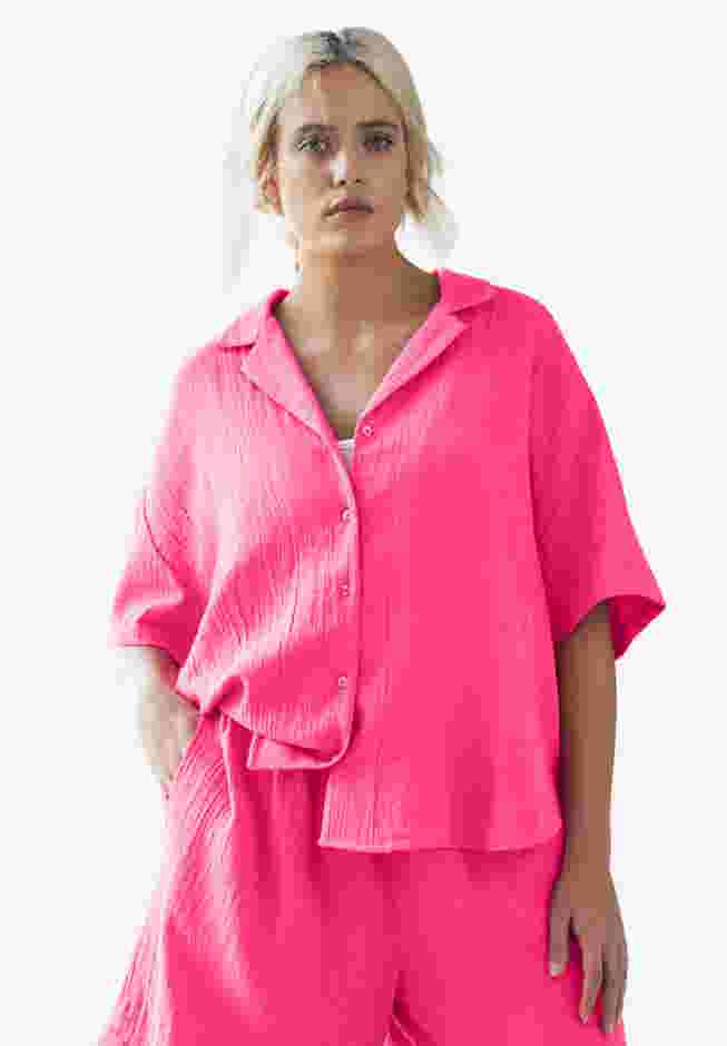 Button Front Gauze Camp Shirt image number 0