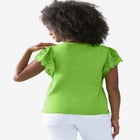 Eyelet Cap Sleeve Tee image number null