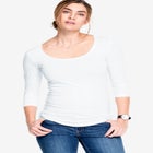 Three-Quarter Sleeve Scoop Neck Tee image number null
