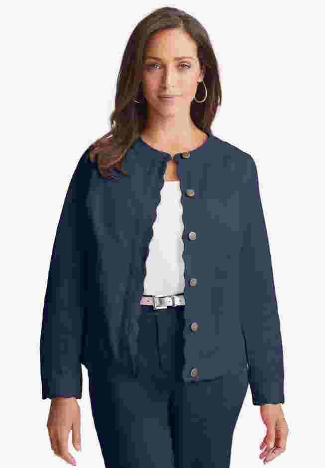 Scalloped Denim Jacket image number 0