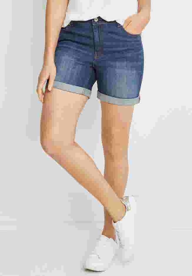 Rolled Hem Denim Shorts image number 0