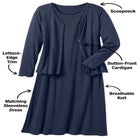 Lettuce Trim Knit Jacket Dress image number 1