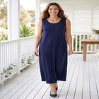 Lettuce Trim Knit Jacket Dress image number null