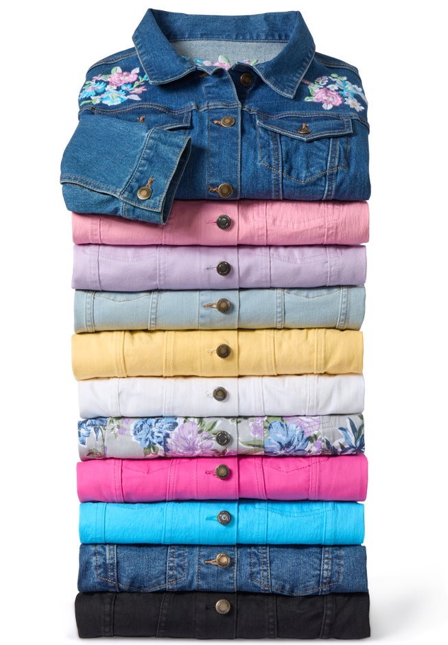 Stretch Denim Jean Jacket image number 5