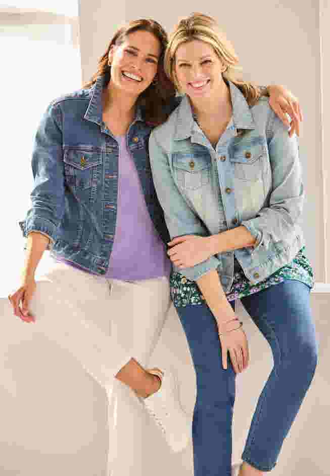 Stretch Denim Jean Jacket image number 2