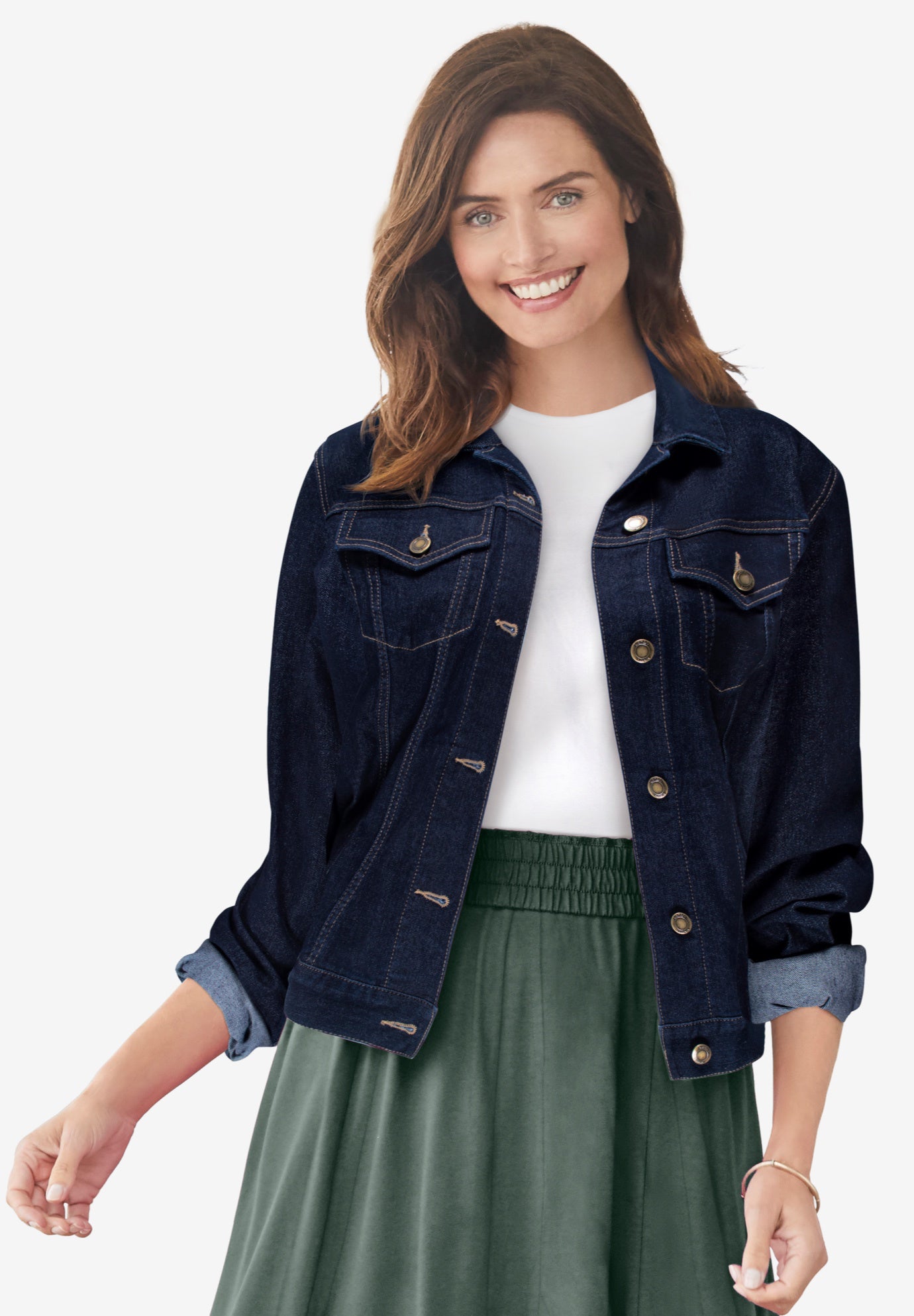 Stretch Denim Jean Jacket image number 0