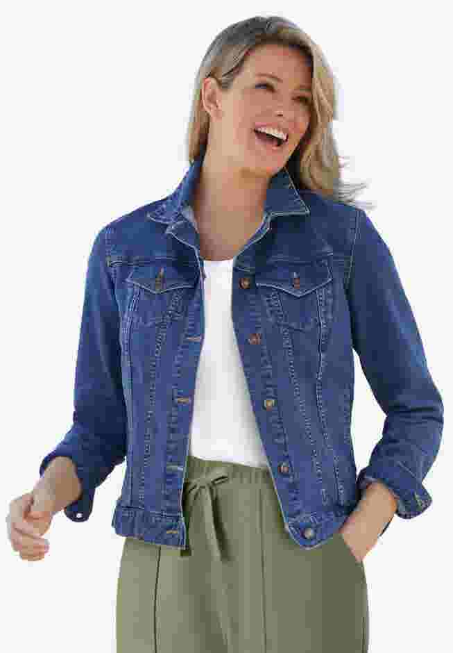 Stretch Denim Jean Jacket image number 0