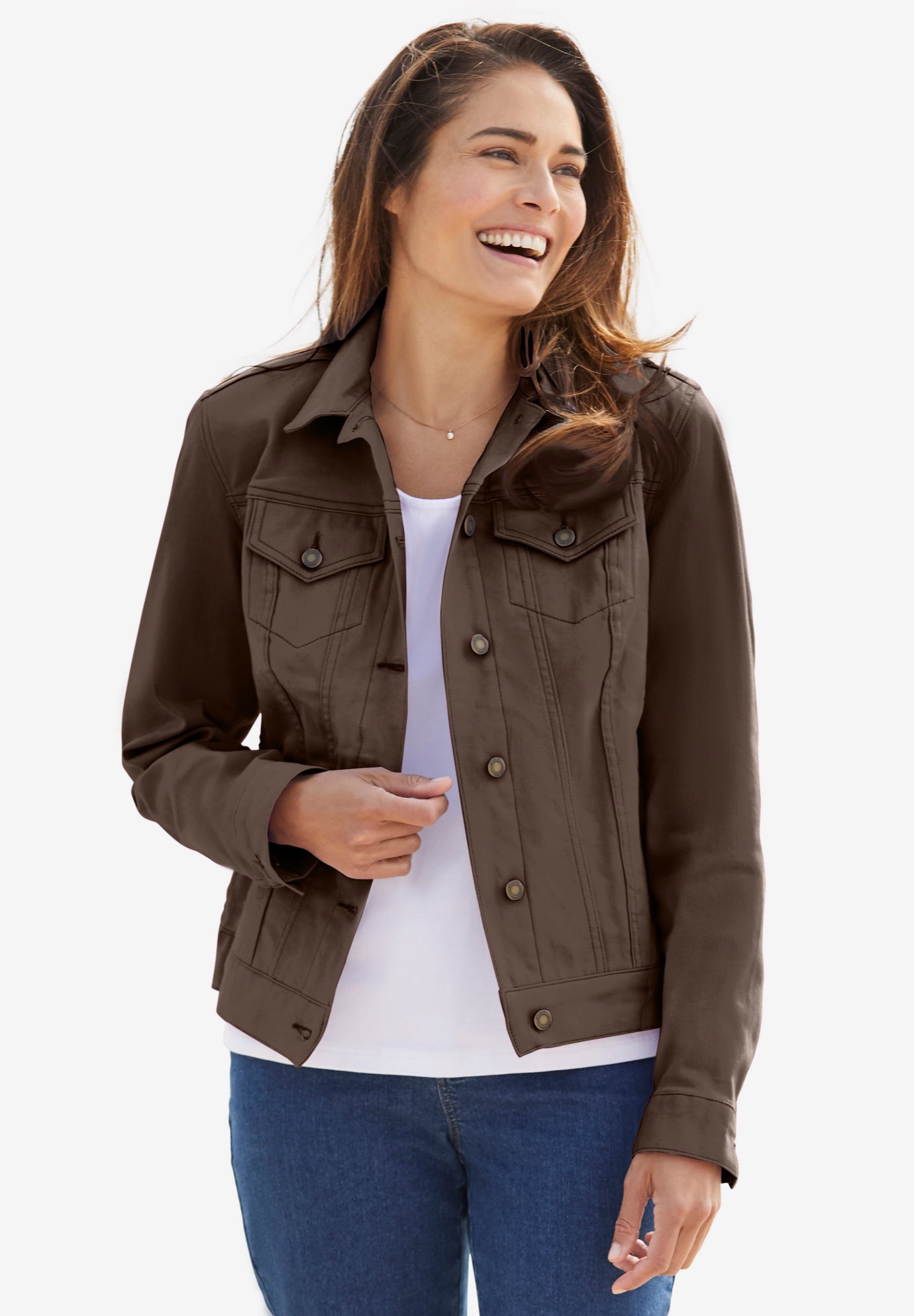 Stretch Denim Jean Jacket image number 0