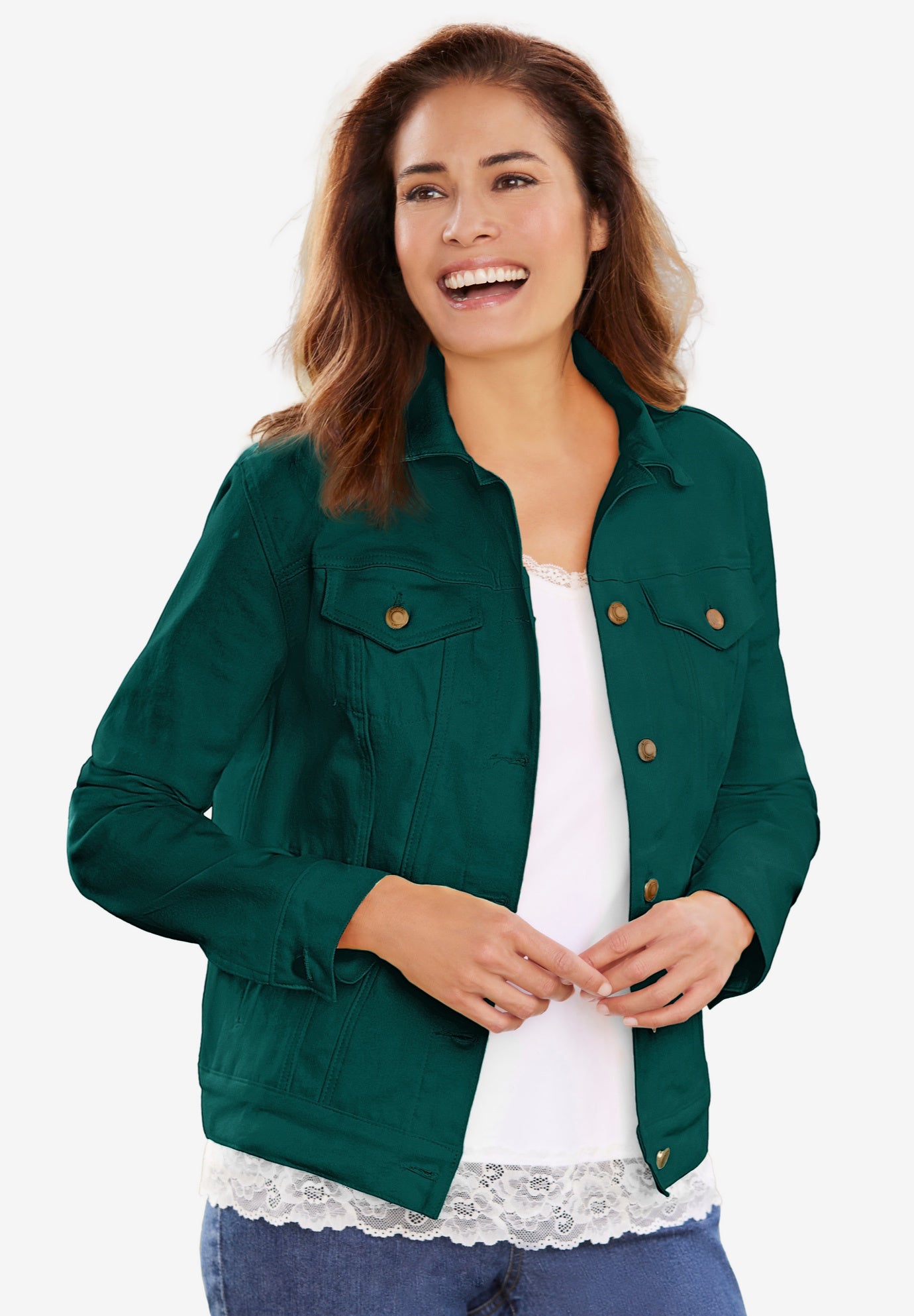 Stretch Denim Jean Jacket image number 0