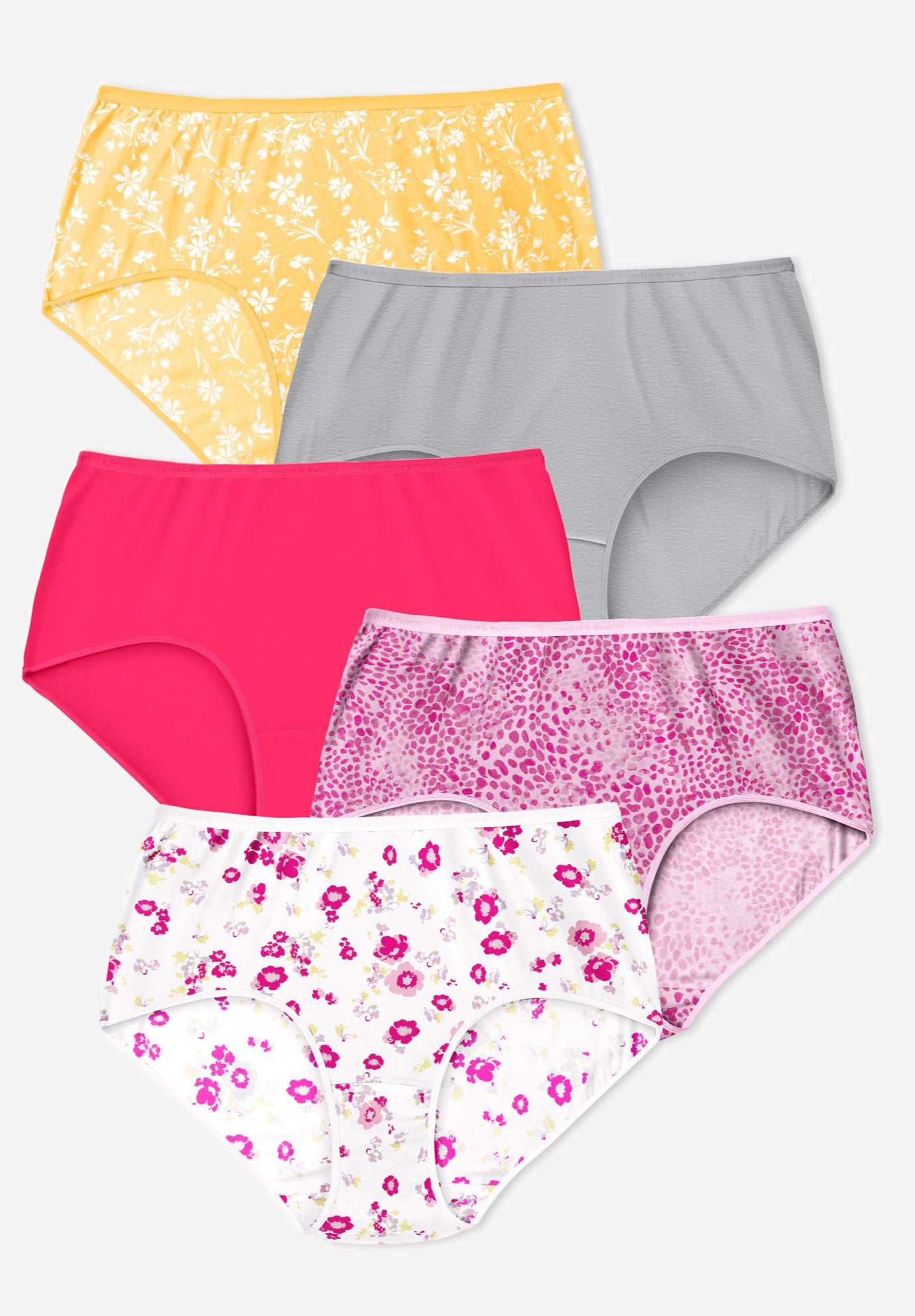 5-Pack Tag-free Full Coverage Cotton Brief image number 1