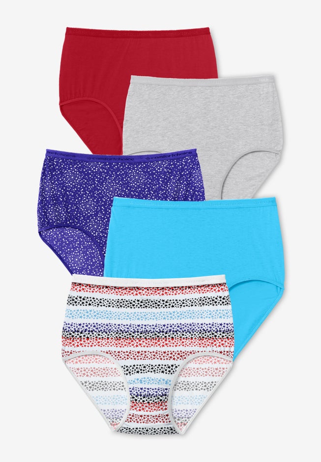 5-Pack Tag-free Full Coverage Cotton Brief image number 1