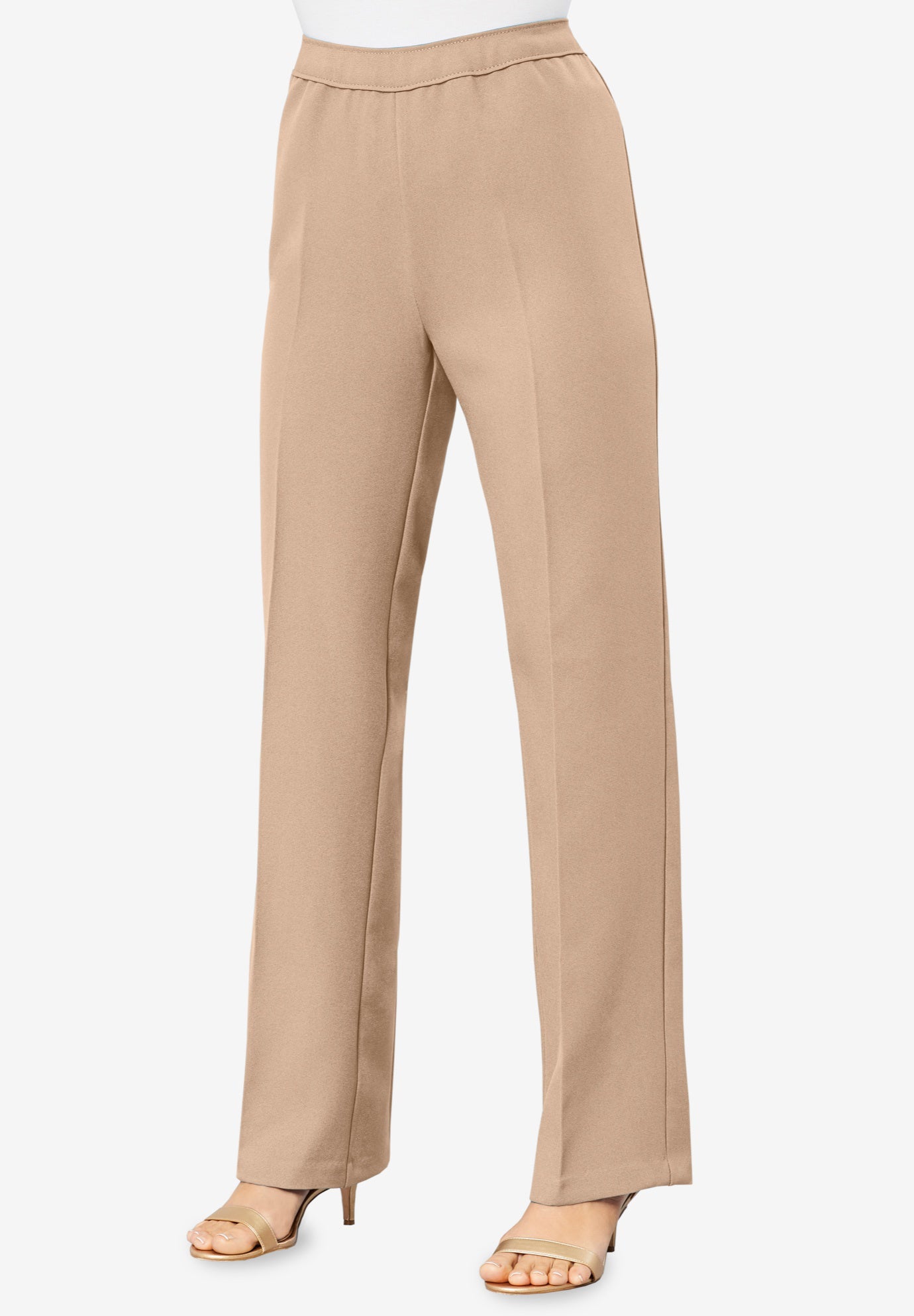 【BAON】Hoity ribbon banding wide cotton pants Womens Elastic Waist Linen Pants Cut Out Bottom Wide Leg