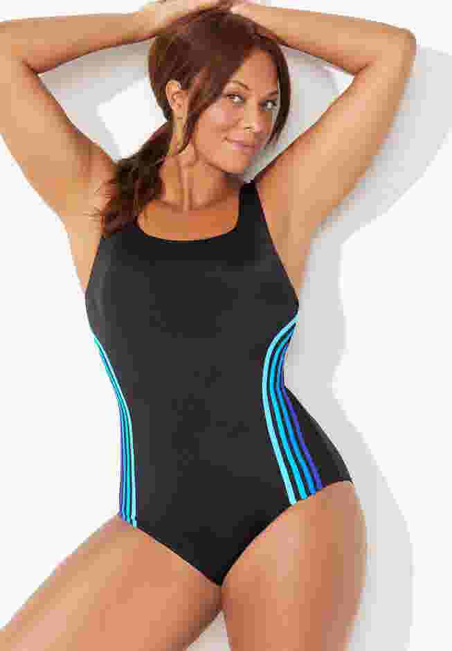 Chlorine Resistant Strappy Crossback One Piece Swimsuit image number 0
