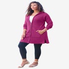 Waffle Mega Length Zip Hoodie image number null