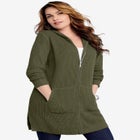 Waffle Mega Length Zip Hoodie image number null