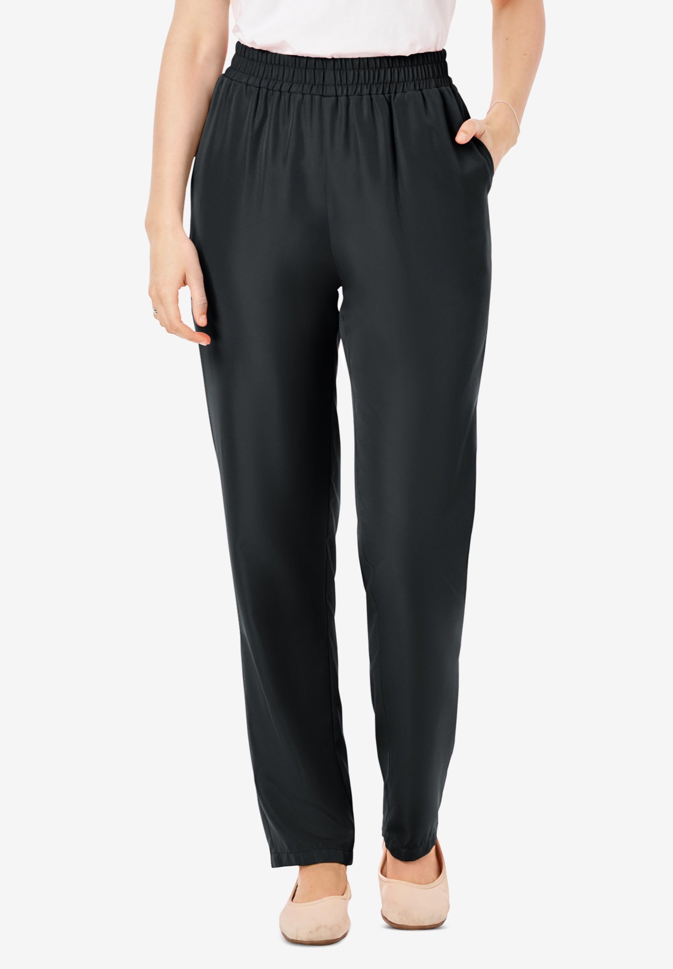 Woven Hassle-Free Pull-On Pants image number 0