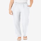 Woven Hassle-Free Pull-On Pants image number null