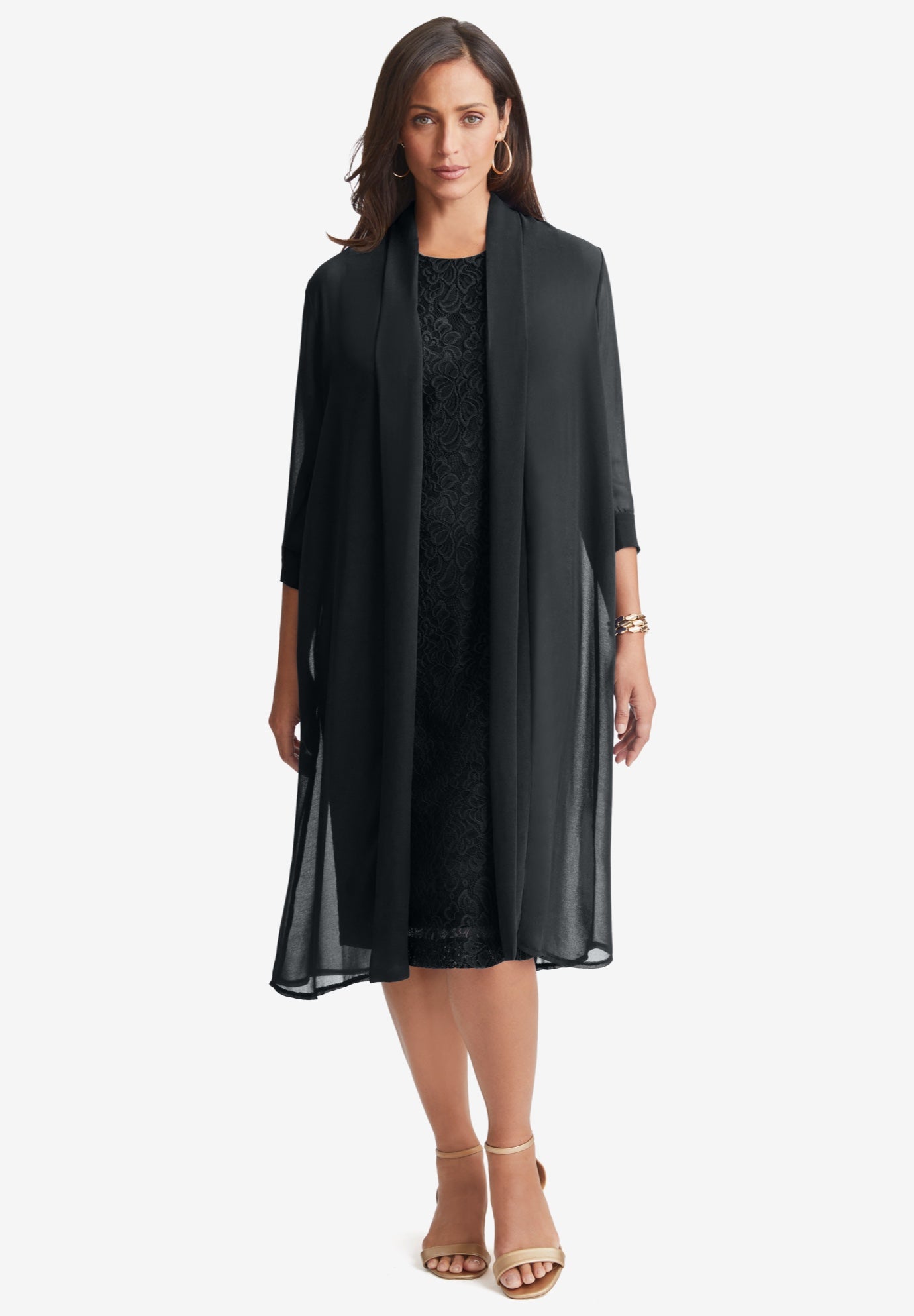 2-Piece Lace Jacket Dress image number 0