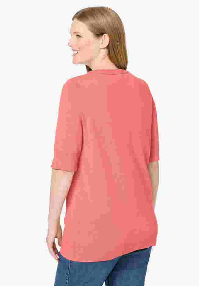 Lightweight Short Sleeve V-Neck Cardigan image number 1
