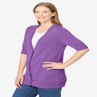 Lightweight Short Sleeve V-Neck Cardigan image number null