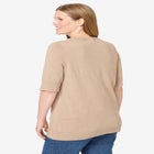 Lightweight Short Sleeve V-Neck Cardigan image number null