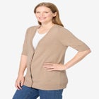 Lightweight Short Sleeve V-Neck Cardigan image number null