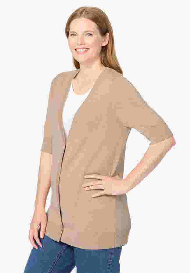 Lightweight Short Sleeve V-Neck Cardigan image number 2