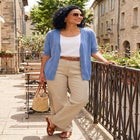 Lightweight Short Sleeve V-Neck Cardigan Sweater image number 0