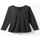 Split-Neck Long Sleeve Swim Tee with Built-In Bra image number null